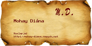 Mohay Diána névjegykártya